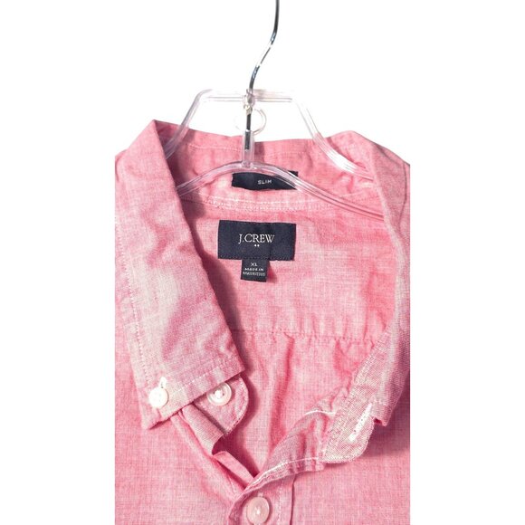 J. Crew XL Slim Pink Cotton-Blend Shirt Long Sleeve - Picture 2 of 6